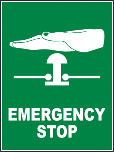 SAFETY SIGN (PVC) | Emergency Stop